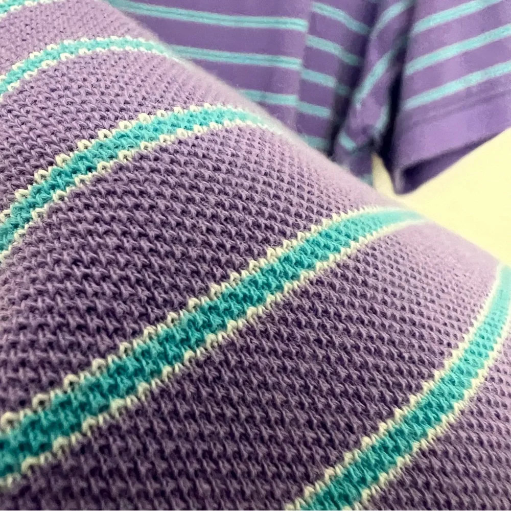 J. Crew Purple Striped Polo Collared 100% Cotton Shirt Men’s XXL